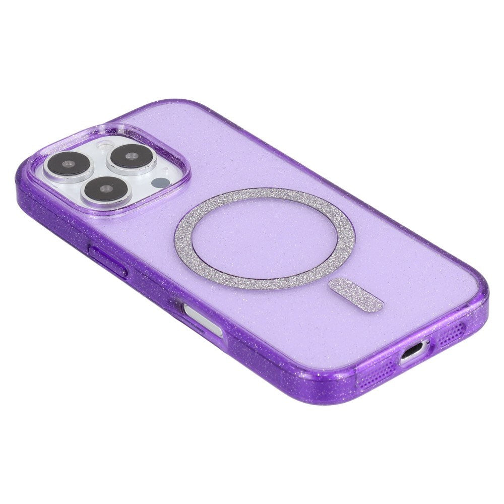 iPhone 16 Pro Max - EIDERWOOD Plastik Glitter Cover - MagSafe Kompatibel - Lilla