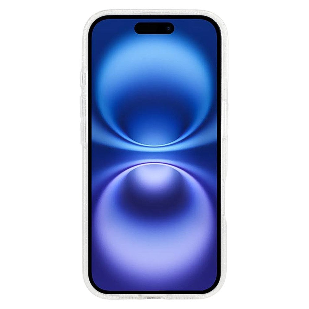 iPhone 16 - EIDERWOOD Plastik Glitter Cover - MagSafe Kompatibel - Gennemsigtig