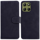Motorola Moto G15 - EIDERWOOD Kunstlæder Flip Cover m. Kortholder & Ståfunktion - Sort