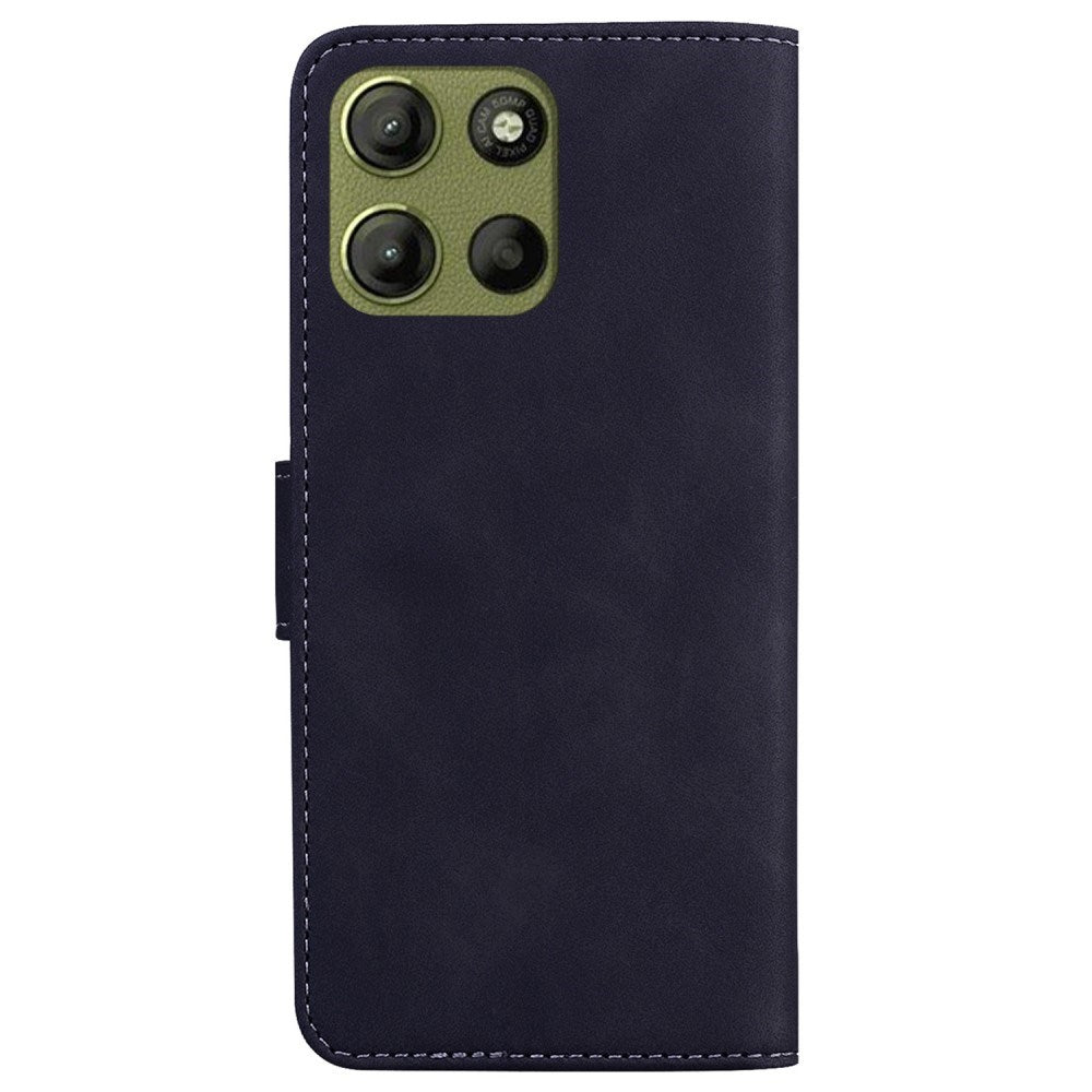 Motorola Moto G15 - EIDERWOOD Kunstlæder Flip Cover m. Kortholder & Ståfunktion - Sort