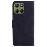 Motorola Moto G15 - EIDERWOOD Kunstlæder Flip Cover m. Kortholder & Ståfunktion - Sort