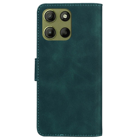 Motorola Moto G15 - EIDERWOOD Kunstlæder Flip Cover m. Kortholder & Ståfunktion - Grøn