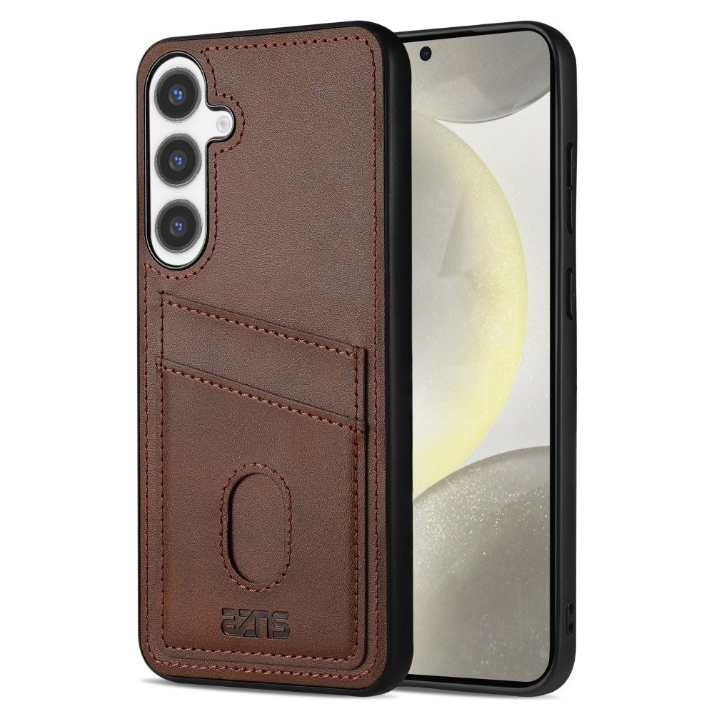 Samsung Galaxy A56 (5G) - EIDERWOOD - Kunstlæder Bagside Cover m. Kortholder - Mørkebrun