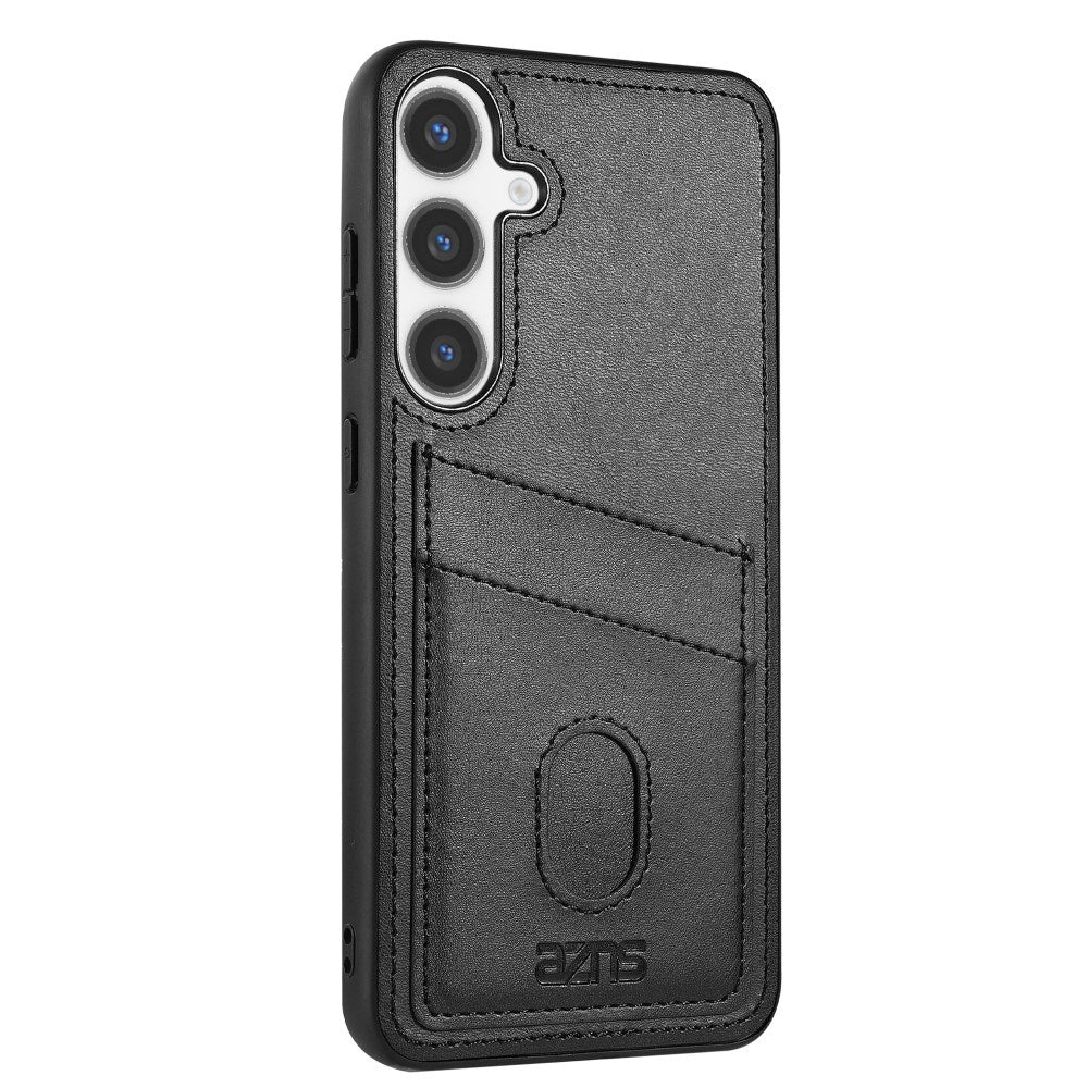 Samsung Galaxy A56 (5G) - EIDERWOOD - Kunstlæder Bagside Cover m. Kortholder - Sort
