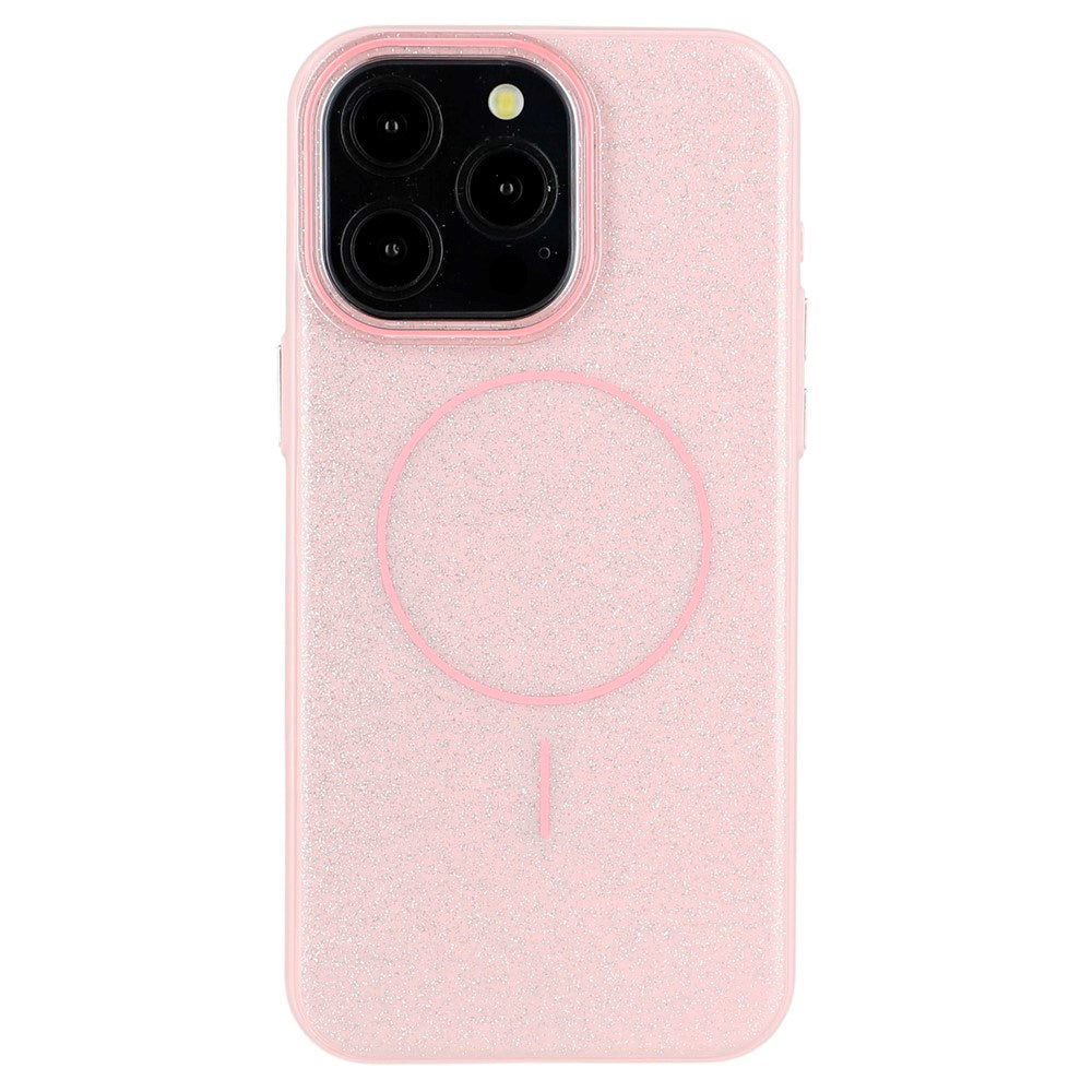iPhone 15 Pro - EIDERWOOD Plastik Glitter Cover - MagSafe Kompatibel - Lyserød