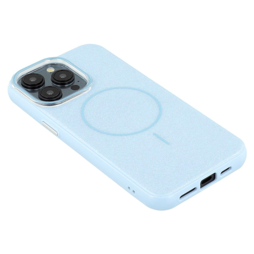 iPhone 15 Pro - EIDERWOOD Plastik Glitter Cover - MagSafe Kompatibel - Blå