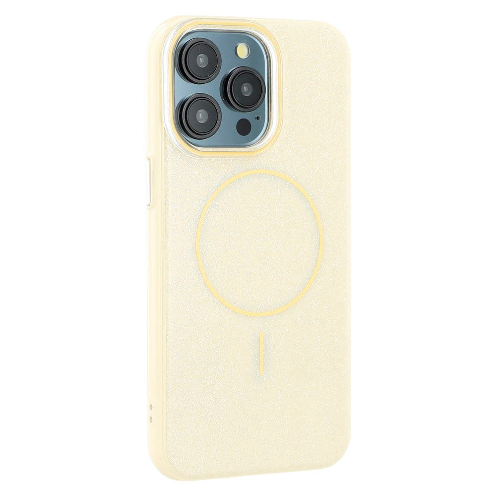 iPhone 15 Pro - EIDERWOOD Plastik Glitter Cover - MagSafe Kompatibel - Gul