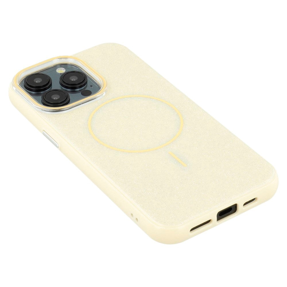 iPhone 15 Pro - EIDERWOOD Plastik Glitter Cover - MagSafe Kompatibel - Gul