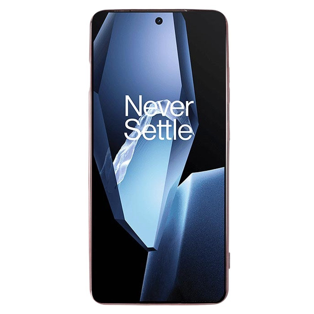 OnePlus 13R Fleksibelt Plastik Bagside Cover m. 2 x Lanyard - Lyserød