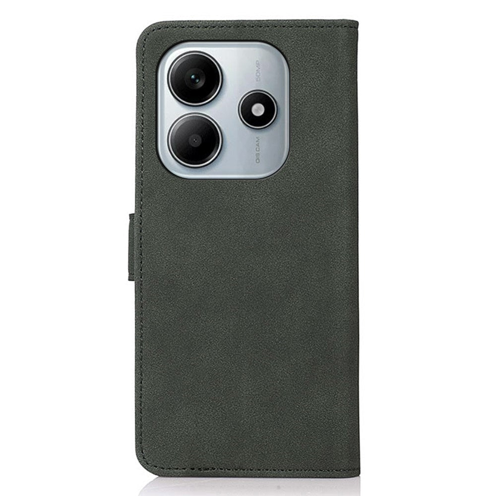 KHAZNEH - Xiaomi Redmi Note 14 (5G) - Kunstlæder Flip Cover m. Kortholder & Ståfunktion - Grøn
