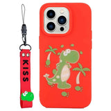 iPhone 14 Pro Fleksibelt Plast Bagside Cover - Dinosaur