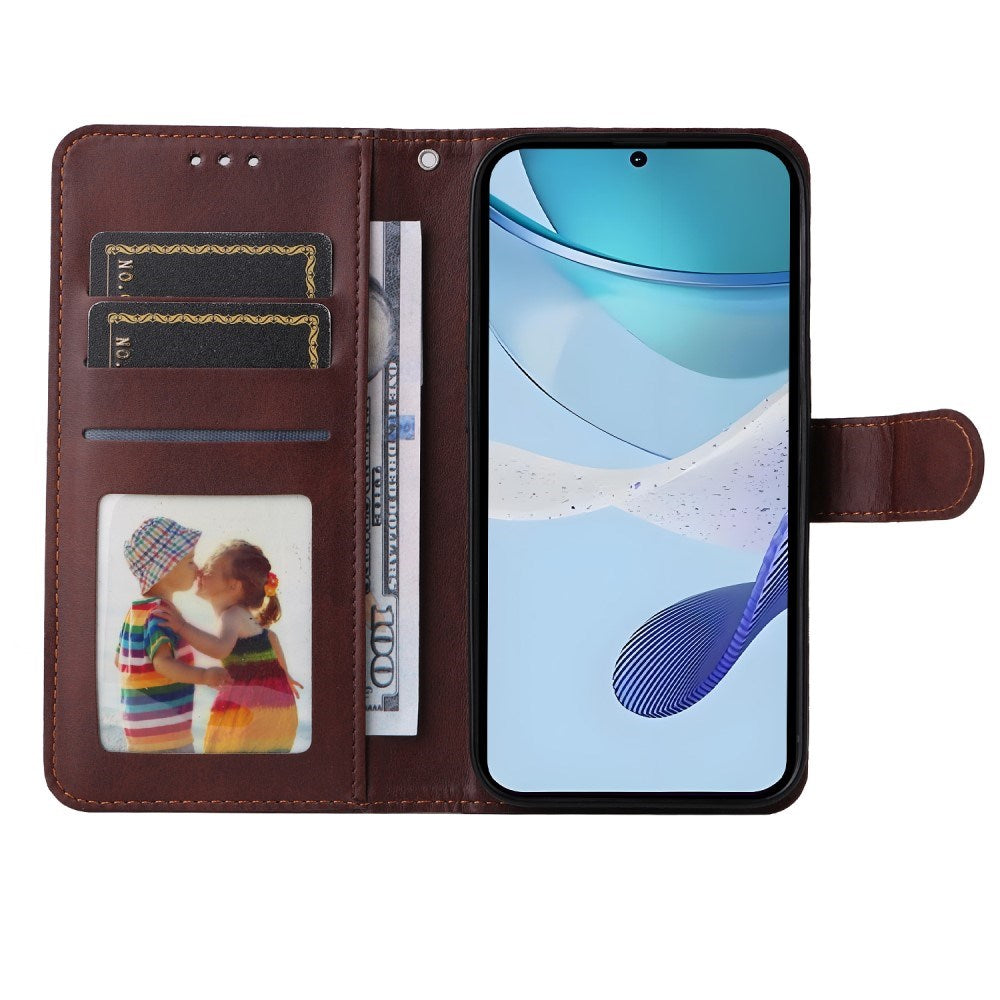 Realme 14X (5G) / C75 - EIDERWOOD Kunstlæder Flip Cover m. Strop - Brun