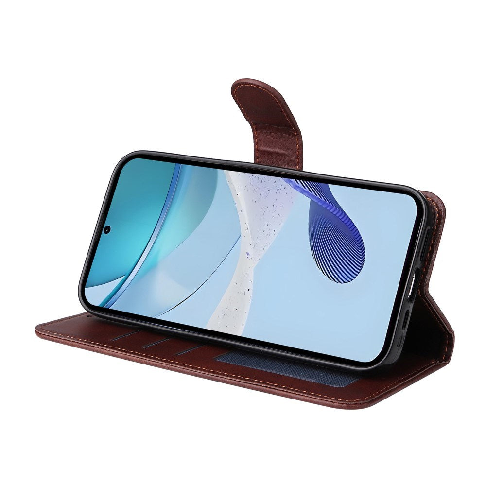 Realme 14X (5G) / C75 - EIDERWOOD Kunstlæder Flip Cover m. Strop - Brun