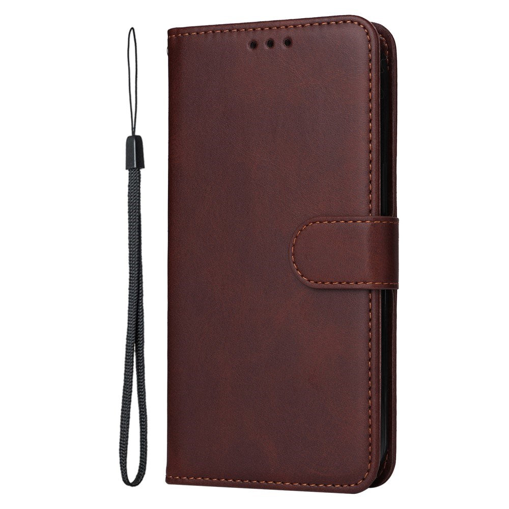Realme 14X (5G) / C75 - EIDERWOOD Kunstlæder Flip Cover m. Strop - Brun
