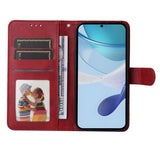 Realme 14X (5G) / C75 - EIDERWOOD Kunstlæder Flip Cover m. Strop - Rød
