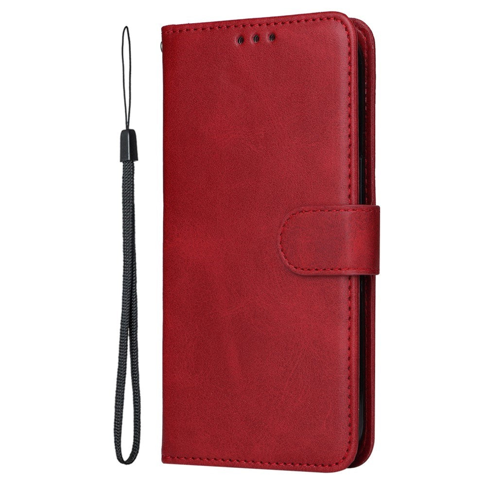 Realme 14X (5G) / C75 - EIDERWOOD Kunstlæder Flip Cover m. Strop - Rød