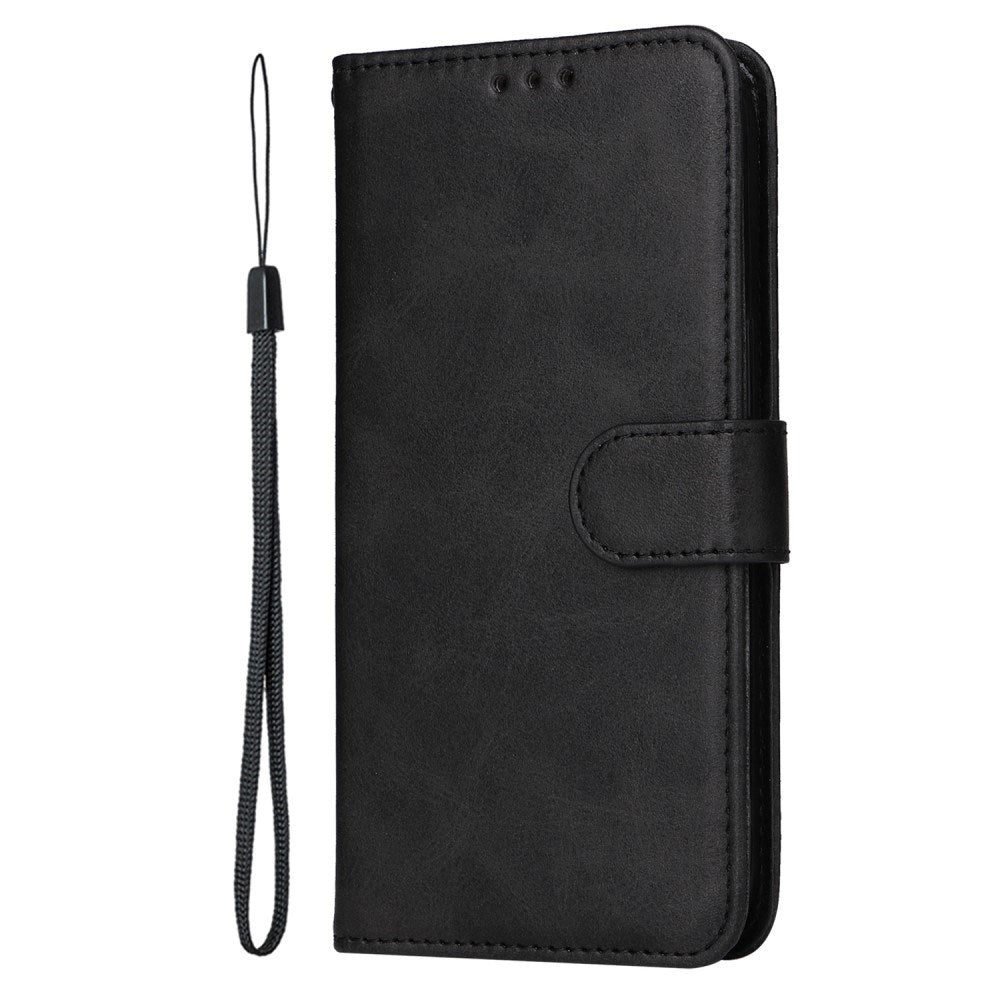 Realme 14X (5G) / C75 - EIDERWOOD Kunstlæder Flip Cover m. Strop - Sort