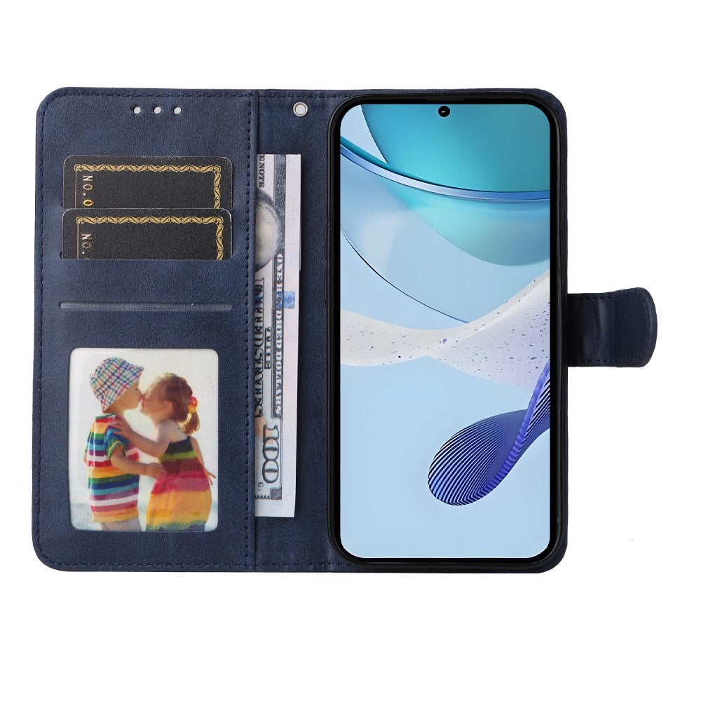 Realme 14X (5G) / C75 - EIDERWOOD Kunstlæder Flip Cover m. Strop - Blå
