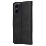 Motorola Moto E14 (4G) / G04 (4G) / G04s (4G) / G24 (4G) - EIDERWOOD Kunstlæder Flip Cover m. Strop - Sort