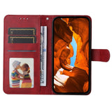 Motorola Moto E14 (4G) / G04 (4G) / G04s (4G) / G24 (4G) - EIDERWOOD Kunstlæder Flip Cover m. Strop - Rød