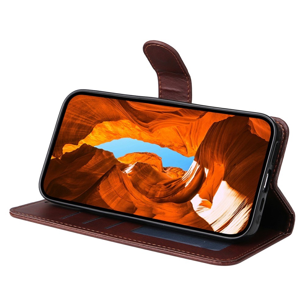 Motorola Moto E14 (4G) / G04 (4G) / G04s (4G) / G24 (4G) - EIDERWOOD Kunstlæder Flip Cover m. Strop - Brun