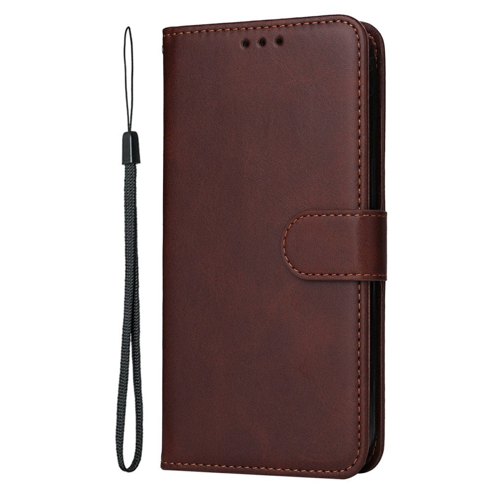 Motorola Moto E14 (4G) / G04 (4G) / G04s (4G) / G24 (4G) - EIDERWOOD Kunstlæder Flip Cover m. Strop - Brun