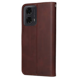 Motorola Moto E14 (4G) / G04 (4G) / G04s (4G) / G24 (4G) - EIDERWOOD Kunstlæder Flip Cover m. Strop - Brun