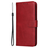 Motorola Edge 60 Neo / 50 Neo / ThinkPhone 25 EIDERWOOD Kunstlæder Flip Cover - Strop - Rød