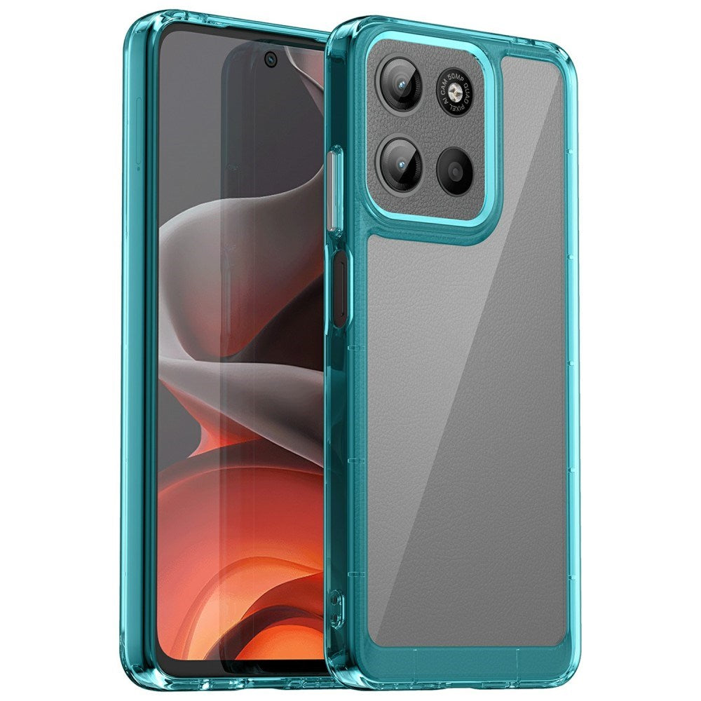 EIDERWOOD Motorola Moto G15 / G05 / E15 Hybrid Plastik Bagside Cover - Gennemsigtig / Turkis