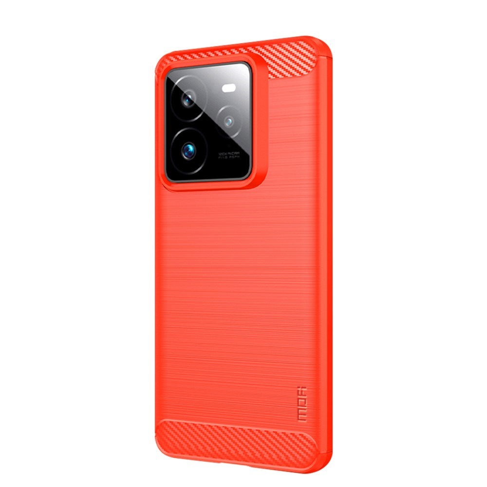 Realme GT 7 Pro (5G) Brushed Carbon Bagside Cover - Rød