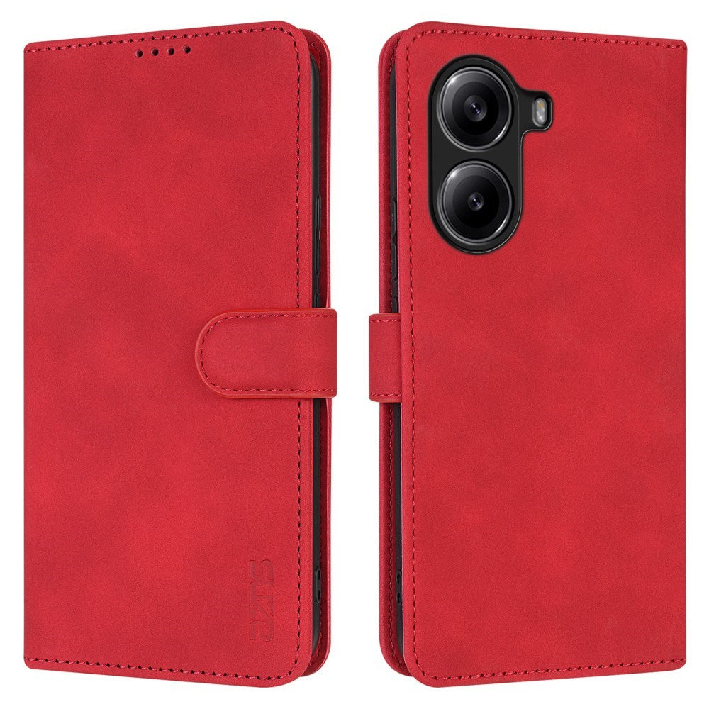 EIDERWOOD - Xiaomi Poco X7 Pro - Kunstlæder Flip Cover m. Kortholder & Ståfunktion - Rød