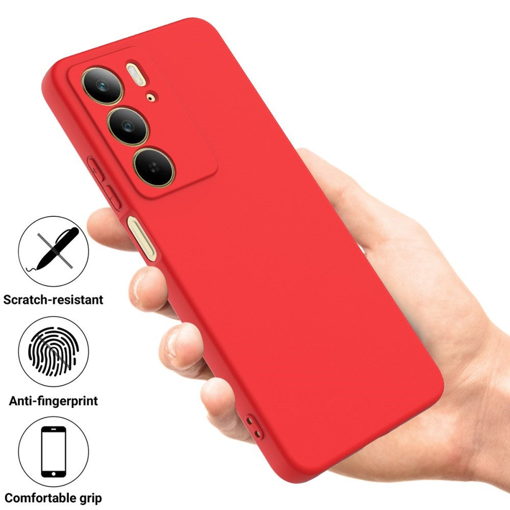 EIDERWOOD Realme C75 Liquid Silikone Mobil Cover m. Strop - Rød