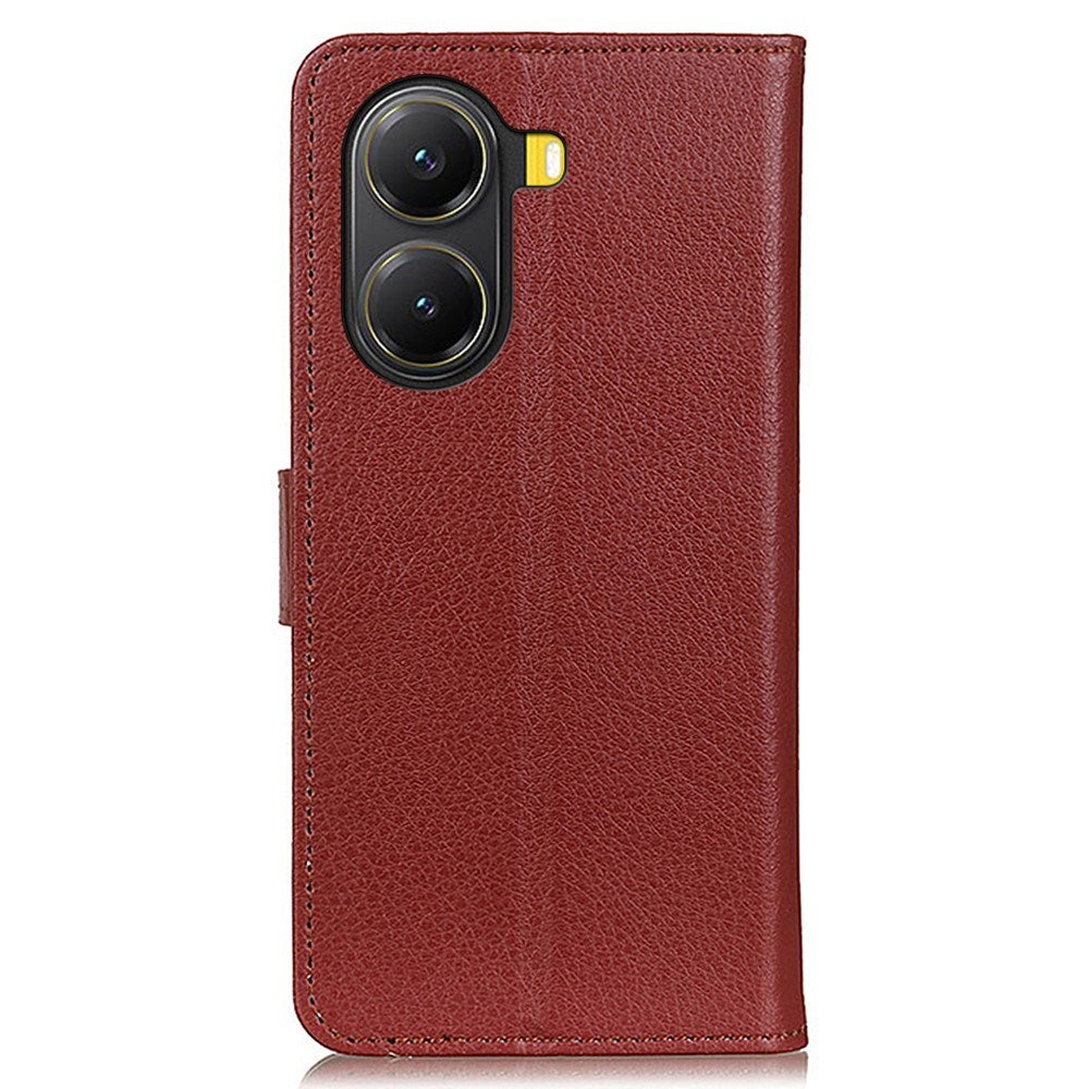 EIDERWOOD Xiaomi Poco X7 Pro Litchi Kunstlæder Flip Cover inkl. Kortholder - Brun
