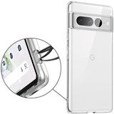 Google Pixel 7 Pro Fleksibelt TPU Plastik Bagside Cover - Gennemsigtig