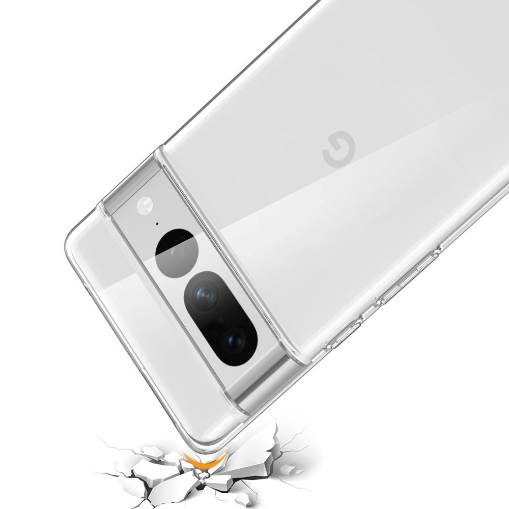 Google Pixel 7 Pro Fleksibelt TPU Plastik Bagside Cover - Gennemsigtig