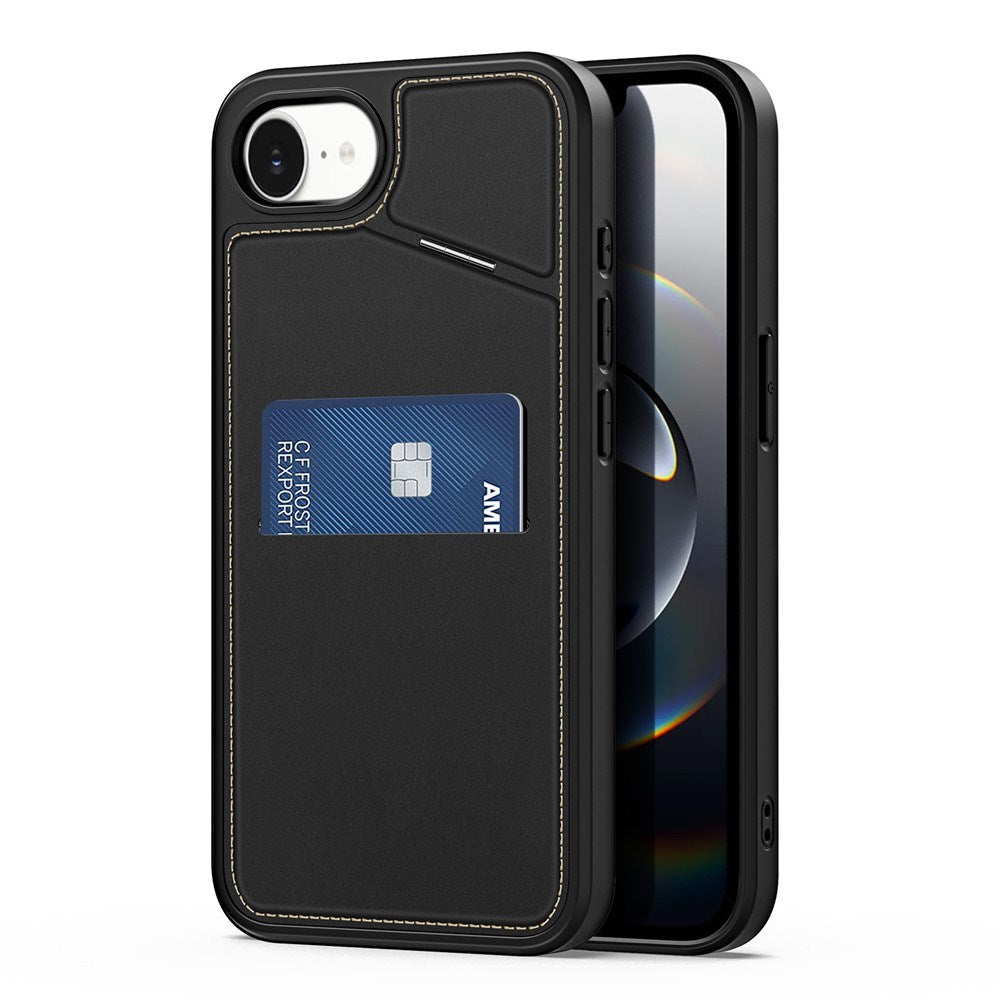 iPhone 17e / 16e DUX DUCIS Bagsidecover m. Kortholder & RFID-Blocker - MagSafe Kompatibel - Sort