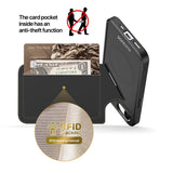 iPhone 17e / 16e DUX DUCIS Bagsidecover m. Kortholder & RFID-Blocker - MagSafe Kompatibel - Sort