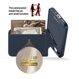 iPhone 17e / 16e DUX DUCIS Bagsidecover m. Kortholder & RFID-Blocker - MagSafe Kompatibel - Blå