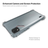 Nokia C2 2nd Edition Enkay Anti-Slip Shockproof Bagside Cover - Gennemsigtig