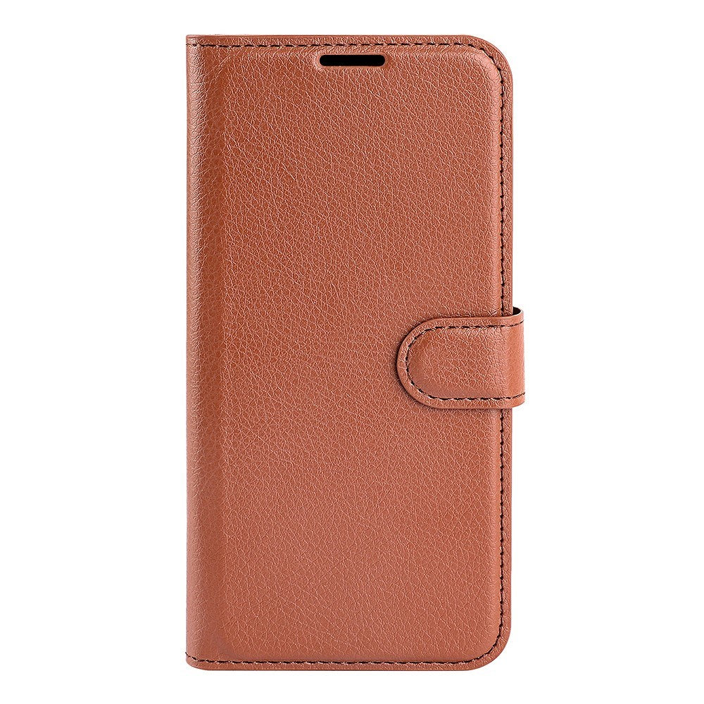 EIDERWOOD Samsung Galaxy S25 Edge Litchi Kunstlæder Flip Cover inkl. Kortholder - Brun