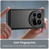 Xiaomi 15 Ultra - EIDERWOOD Brushed Carbon Fiber Fleksibelt Plastik Cover - Sort