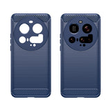 Xiaomi 15 Ultra - EIDERWOOD Brushed Carbon Fiber Fleksibelt Plastik Cover - Blå