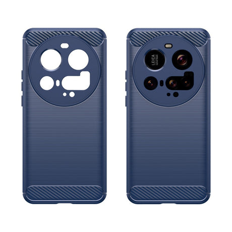 Xiaomi 15 Ultra - EIDERWOOD Brushed Carbon Fiber Fleksibelt Plastik Cover - Blå