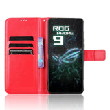 EIDERWOOD - Asus ROG Phone 9 (5G) / 9 Pro (5G) - Kunstlæder Flip Cover m. Kortholder & Ståfunktion - Rød