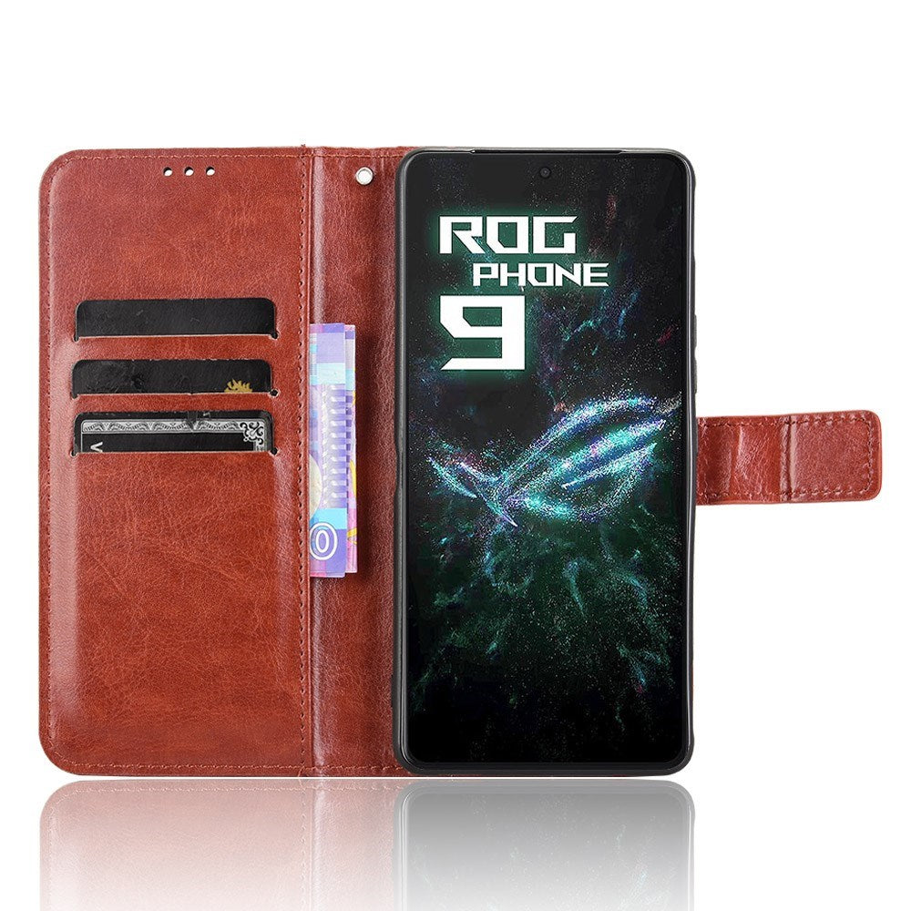 EIDERWOOD - Asus ROG Phone 9 (5G) / 9 Pro (5G) - Kunstlæder Flip Cover m. Kortholder & Ståfunktion - Brun