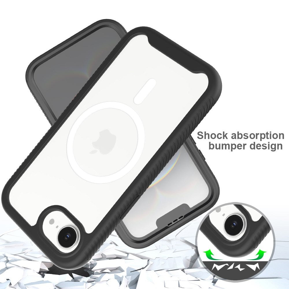 EIDERWOOD iPhone 17e / 16e 2-i-1 Bagside Cover med Indbygget Skærmbeskyttelse - Sort