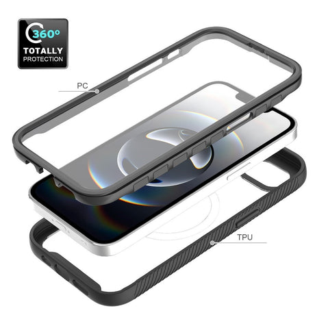 EIDERWOOD iPhone 16e 2-i-1 Bagside Cover med Indbygget Skærmbeskyttelse - Lilla