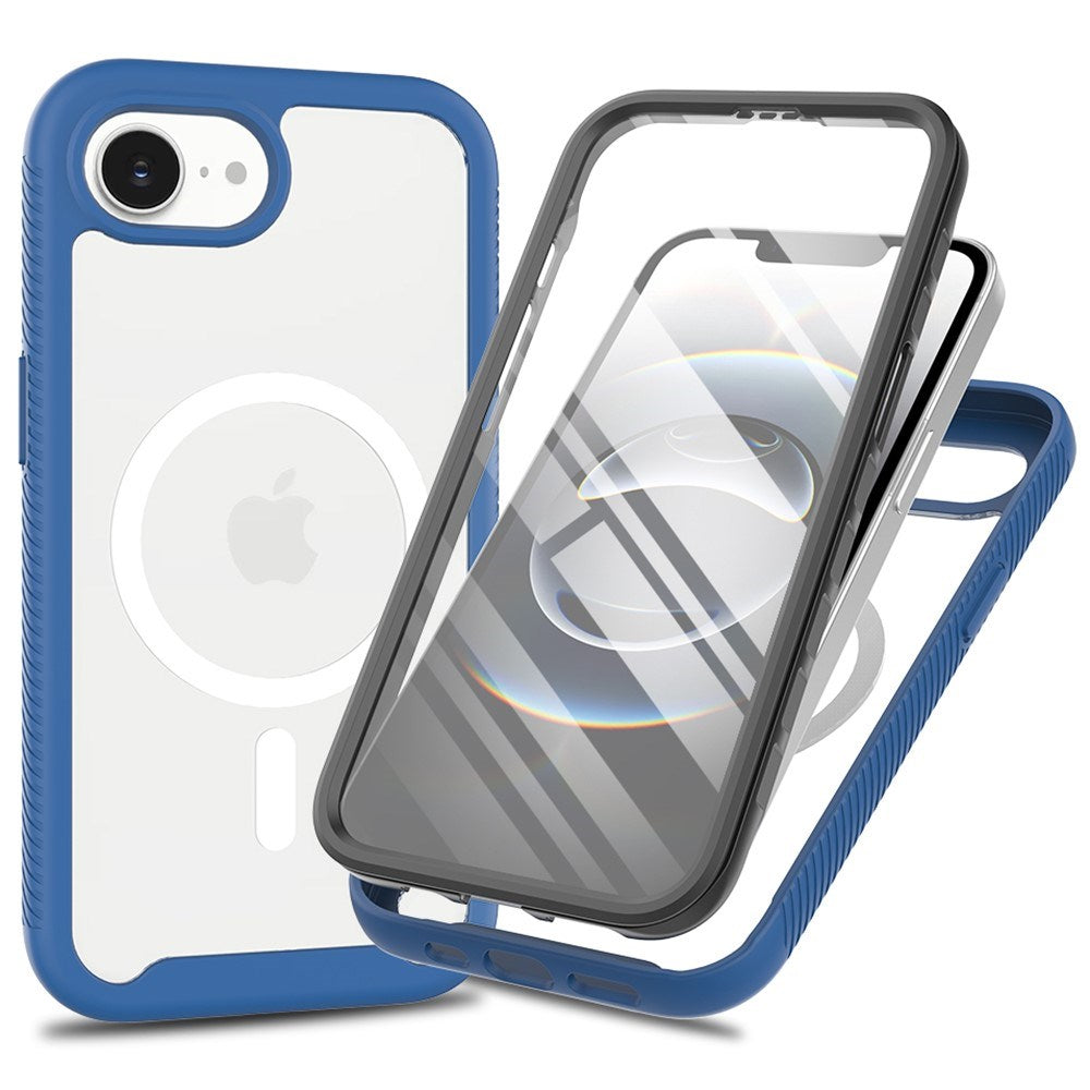 EIDERWOOD iPhone 17e / 16e 2-i-1 Bagside Cover med Indbygget Skærmbeskyttelse - Mørkeblå