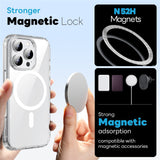 iPhone 16 Pro NORTHJO 360° Beskyttelsessæt - Kameralinseglas - Skærmbeskyttelsesglas - Hybrid Mobil Cover - MagSafe Kompatibel - Gennemsigtig