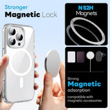 iPhone 16 Pro Max NORTHJO 360° Beskyttelsessæt - Kameralinseglas - Skærmbeskyttelsesglas - Hybrid Mobil Cover - MagSafe Kompatibel - Gennemsigtig